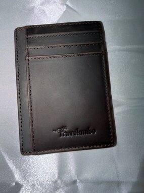 Travelambo Brown Leather Slim Card Holder - Men’s Minimalist Wallet